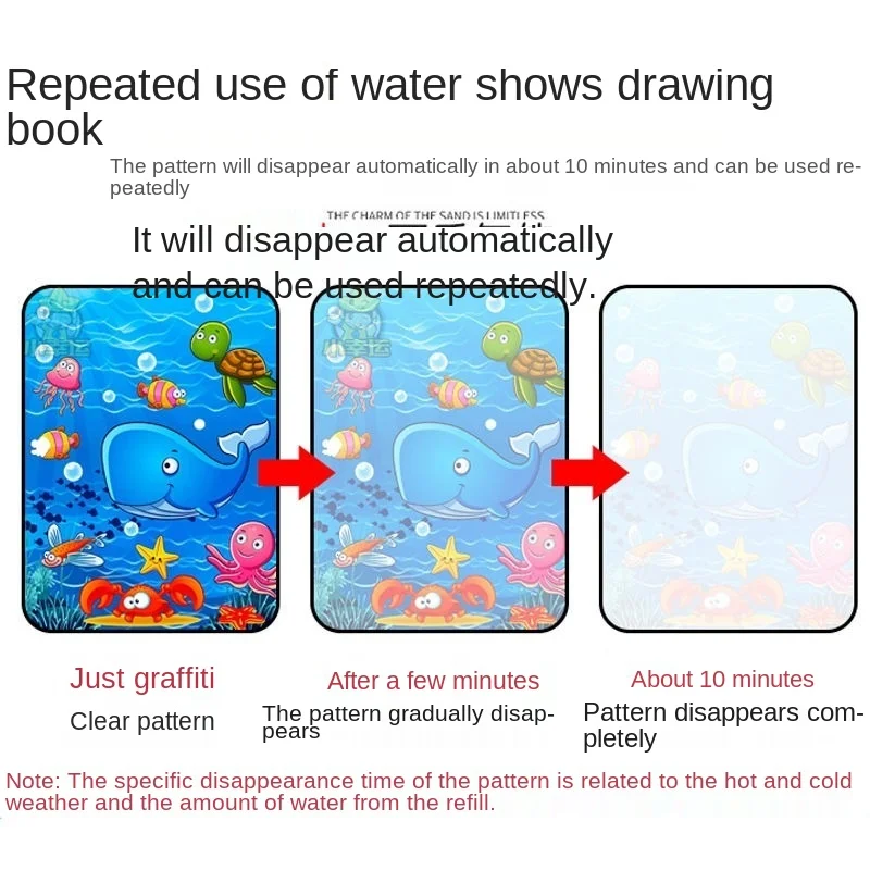 

Children's water painting book, baby puzzle coloring painting book, repeated graffiti, clear water painting book, picture book