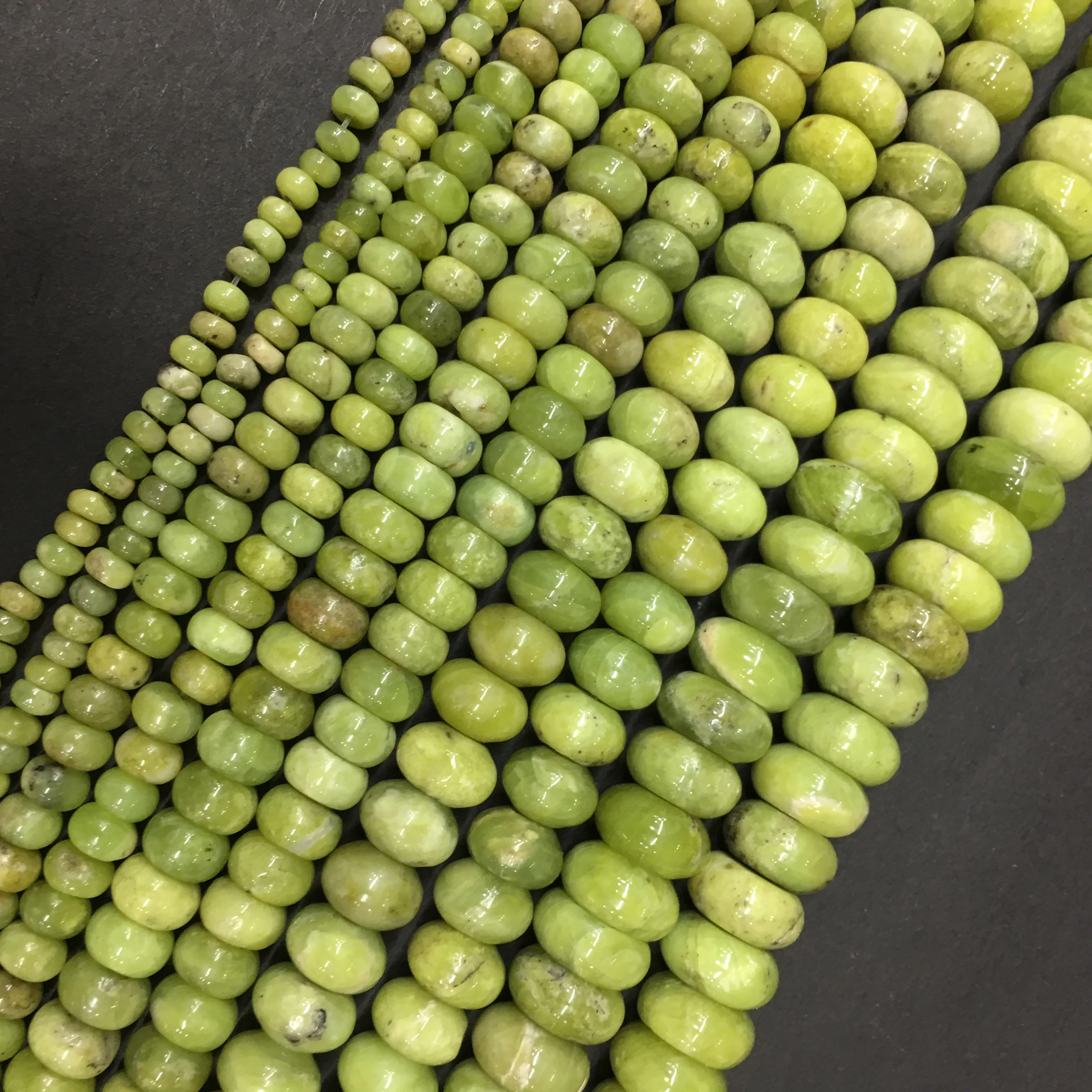 Натуральный зеленый Оливиновый камень Рондель свободный бисер Энергия