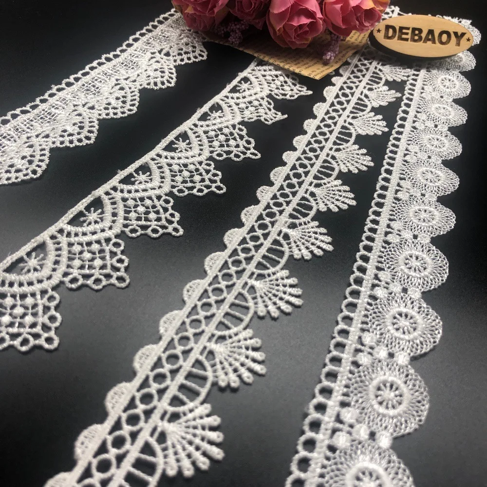 3.8CM Width Polyester Lace Fabric Trim Ribbons DIY Sewing Handmade Craft Materials | Дом и сад