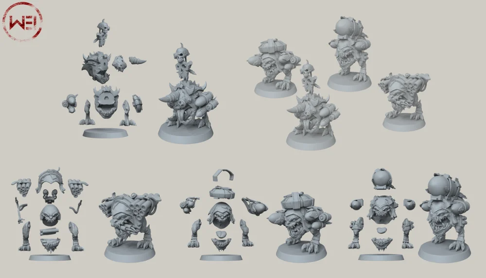 7 шт игры 40K Orc Squigs командный стол настольные Высокая точность Смола рассвет