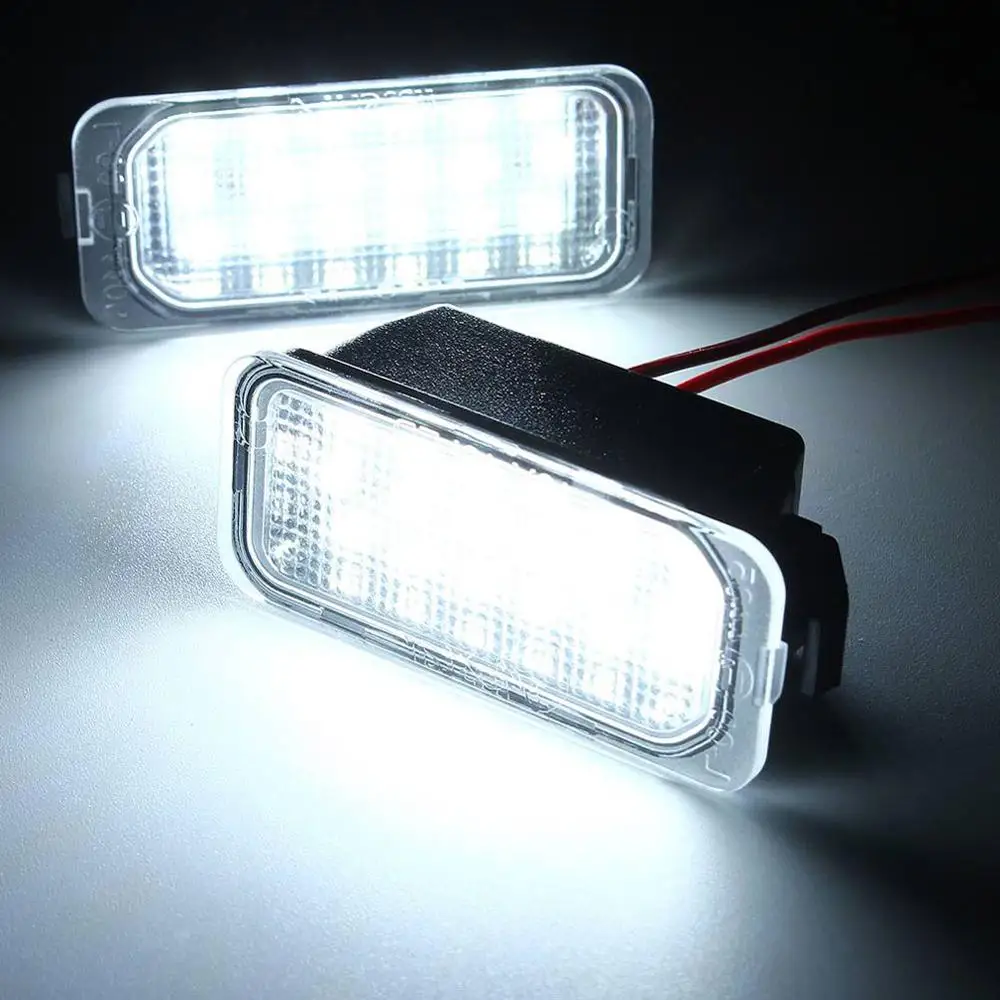 

Dropshipping 2X LED Number License Plate Light For Ford FOCUS MK II FIESTA MK VII MONDEO MK IV KUGA S-MAX 2008-2019