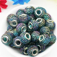 50pcslot large hole plastic resin murano spacer beads charms fit pandora bracelet bangle women earrings for diy jewelry making