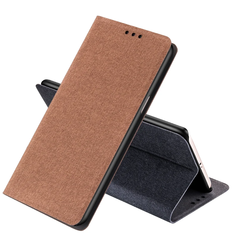 Флип-чехол из искусственной кожи чехол для Motorola One Action с корковой текстурой