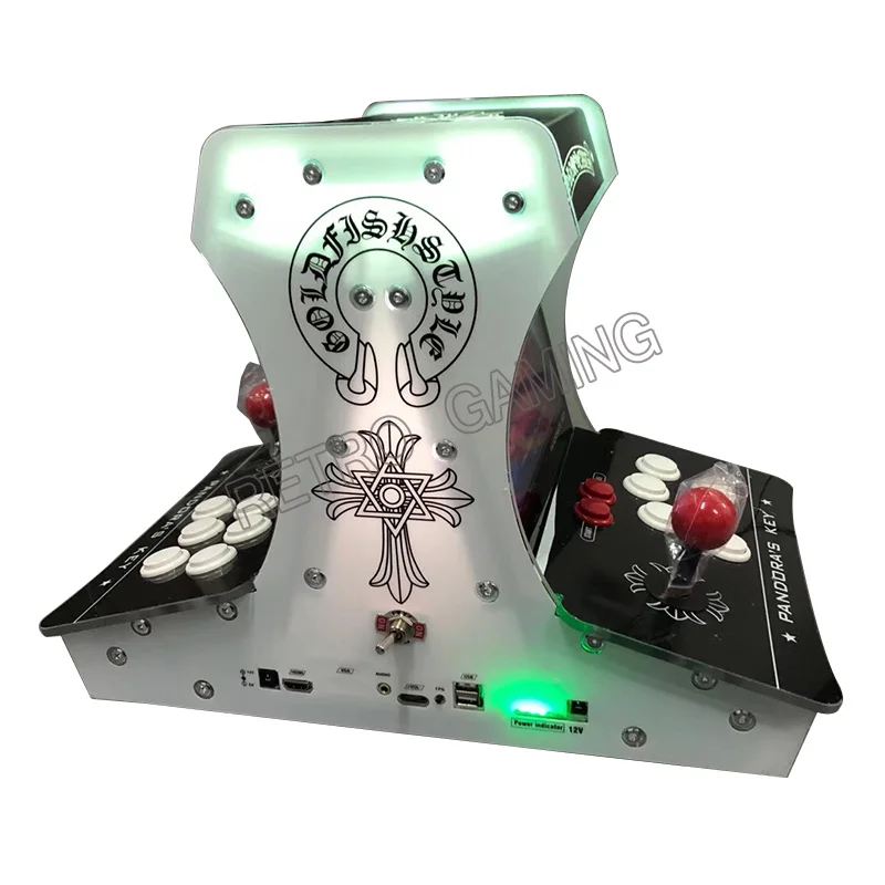 103 шт. 3D PandoraKey 2323 в 1 акриловый бартоп 2 игрока мини аркадная игровая машина 10