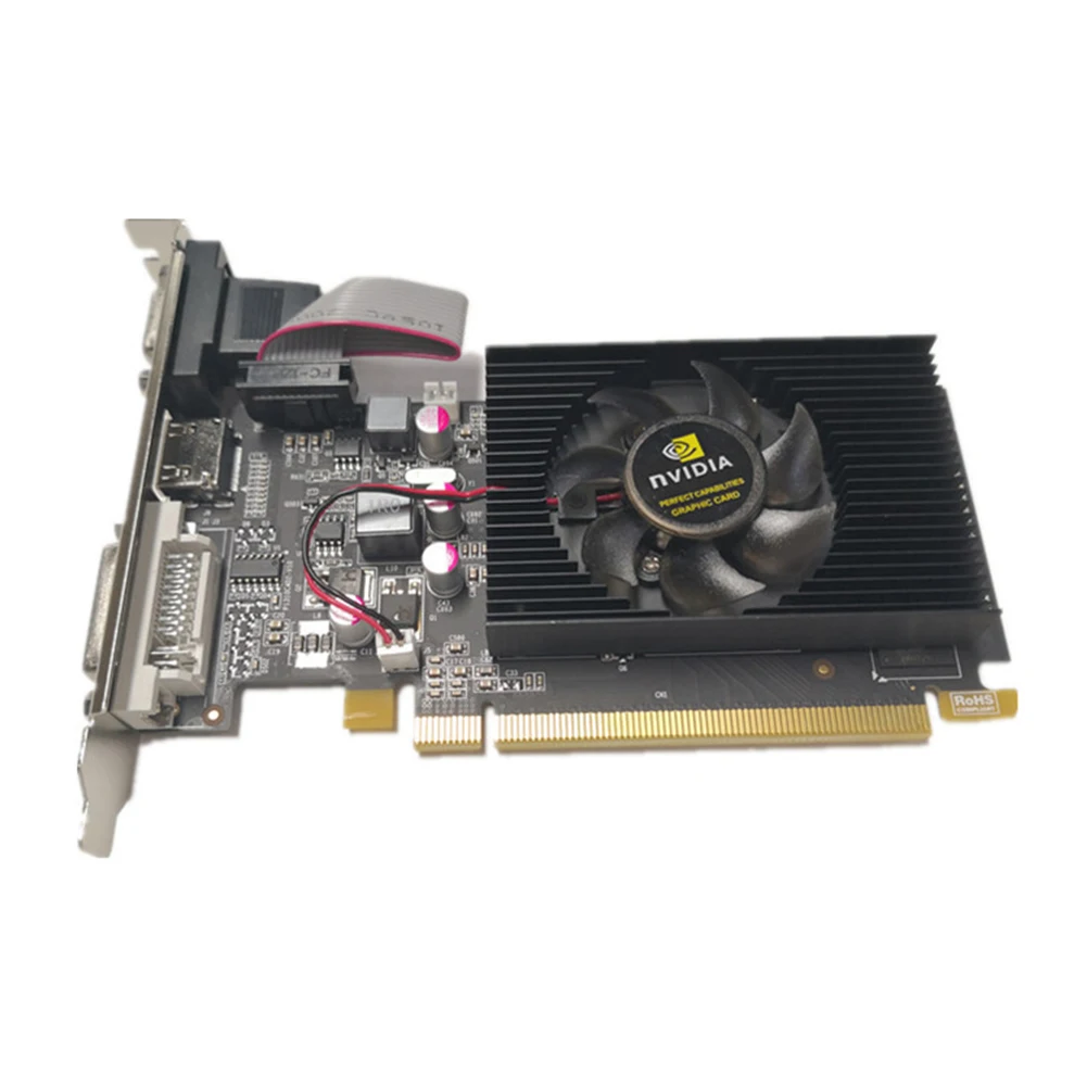 

Видеокарта GT610 1Гб GDDR3 64-бит NVIDIA PCI-Express 2,0 с бесшумным вентилятором 60 Вт HDMI-совместимая VGA DVI игровые графические карты