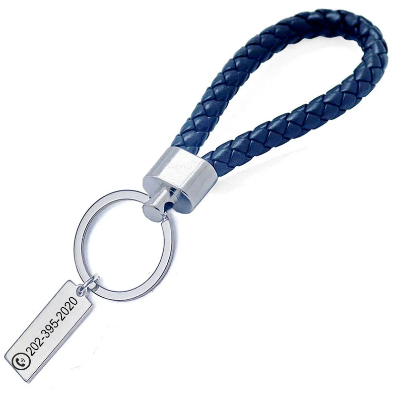 Персонализированные барные брелки из нержавеющей стали анти-потерянные с именем