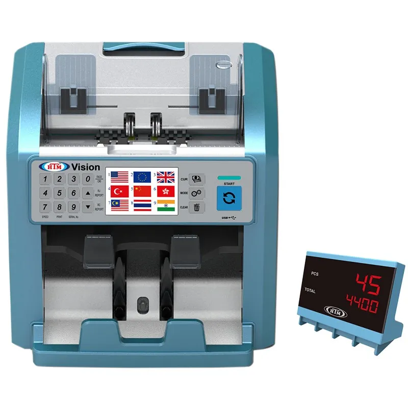 Два карманных счетчика банкнот с смешанной стоимостью | HTM Vision 100 Детектор