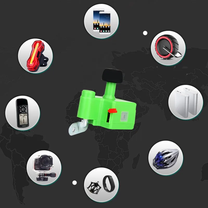 Велосипедный фрикционный генератор с двумя USB портами встроенный аккумулятор