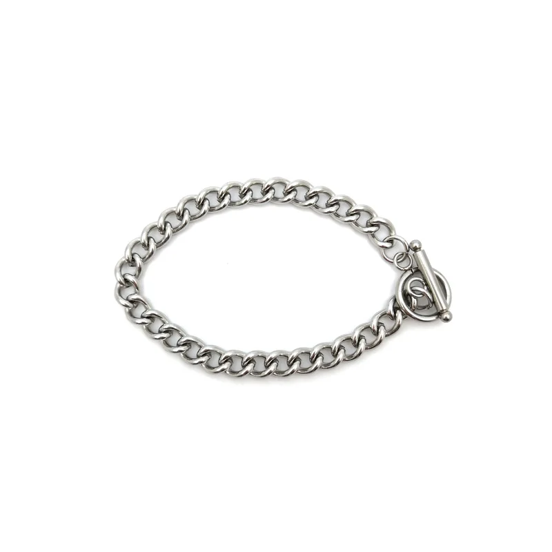 

Fashionable OT buckle titanium steel stainless steel bracelet chain wild simple bracelet hot sale