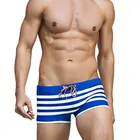 Мужской купальник в полоску, боксеры, плавки, пляжные шорты, купальник, быстросохнущее Спортивное нижнее белье для серфинга, купальный костюм, Beawcwear
