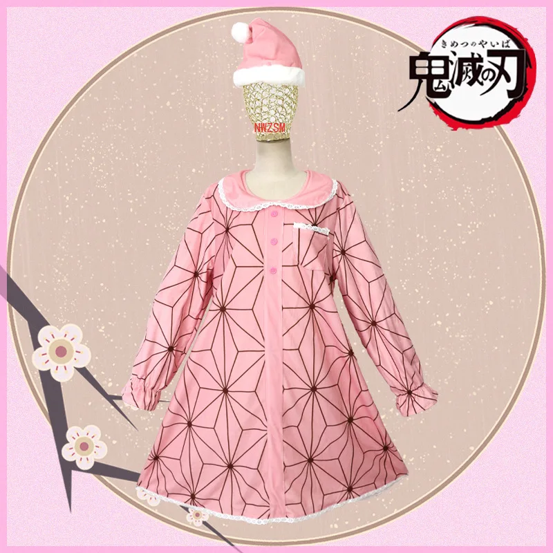 

Kamado Nezuko Cosplay Costume Japan Anime Demon Slayer Kimetsu No Yaiba Cos Clothes for Women Christmas Pajamas Devil's Blade