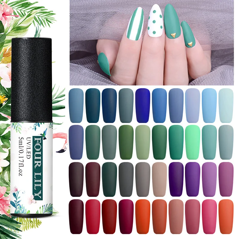 Матовое искусственное покрытие FOUR LILY матовое верхнее Искусственный лак