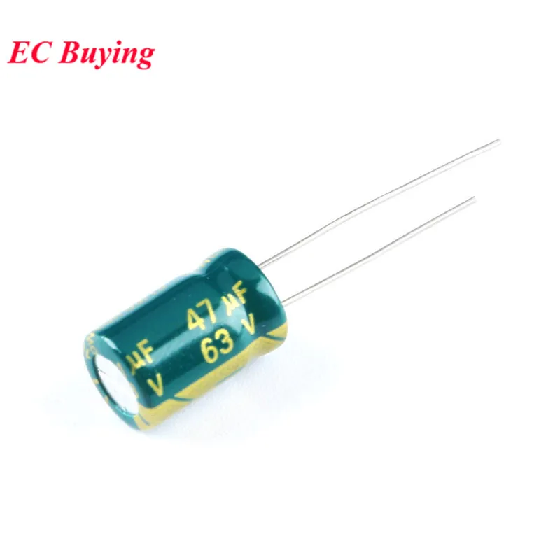 50pcs DIP Electrolytic Capacitor 63V 47UF ± 20% 8*12mm Aluminum 8x12mm | Электронные компоненты и принадлежности