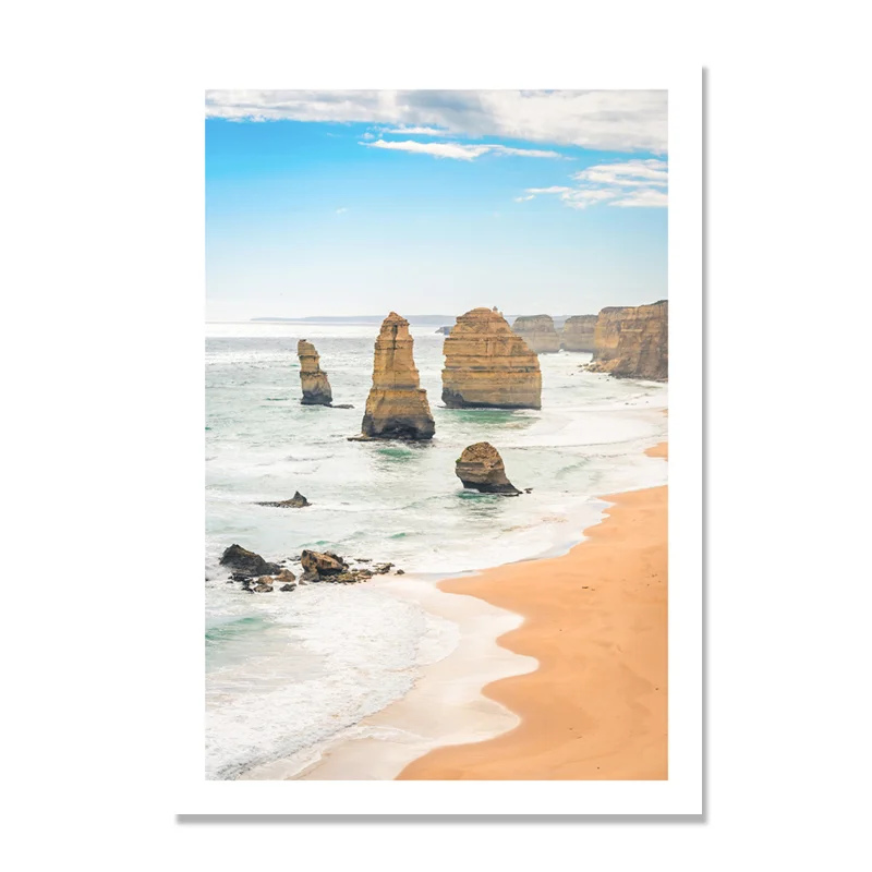 Настенная живопись на холсте синяя морская вода скандинавский плакат кокосовое