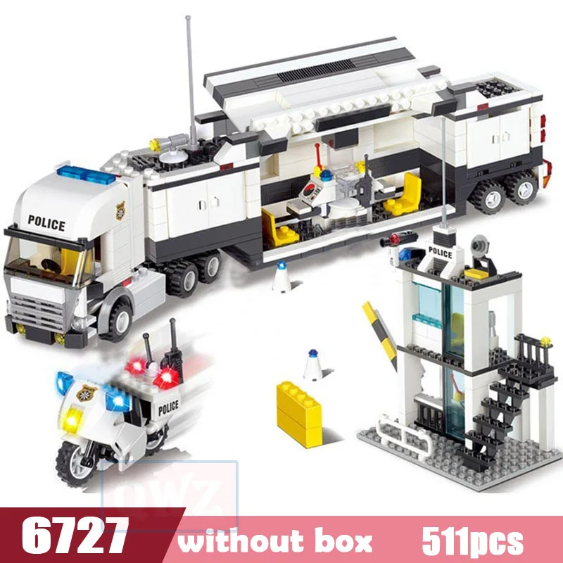 QWZ город полицейская станция SWAT строительные блоки автомобиля вертолета