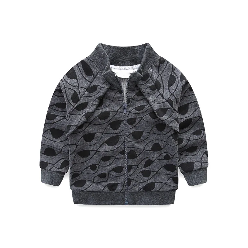 Dark Grey Jacket Комплект детской одежды, Осень-зима, толстовка для мальчиков и девочек, штаны, детский хлопковый топ, футболка, куртка, платье для девочек, детская одежда - Цвет: Dark Grey Jacket