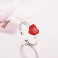 todorova simple wedding red heart rings engagement open ring dropshipping fashion jewelry anel accessories