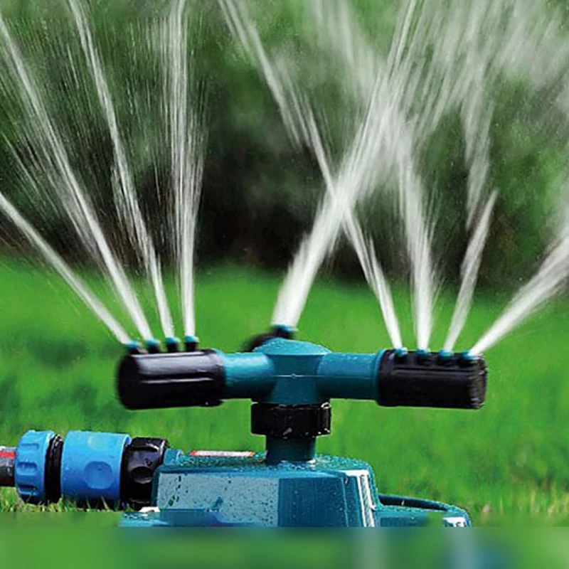 

Garden Automatic Watering Grass Lawn 360 Degree Three Arm Water Sprayer Watering Grass Rotating Nozzle System Garden Supplies