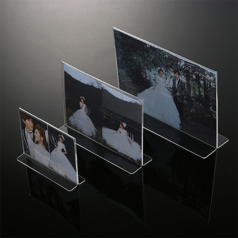 

Acrylic Photo Frame Durable Transparent Photo Display 4H Hardness Price Tag Label Holder Elegant Picture Disply Stand