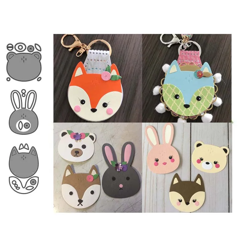 Металлические штампы для вырезания форма новые животные карточки скрапбукинга