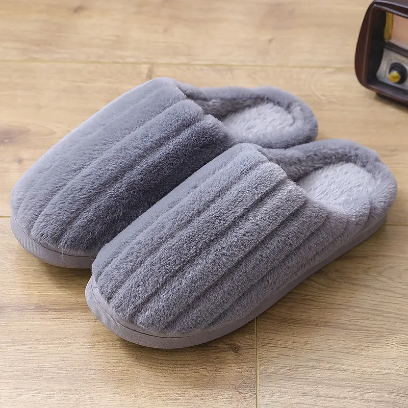 Зимние хлопковые мужские тапочки новинка 2019 простая домашняя Нескользящая