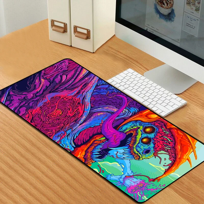 

Sovawin 80x30cm XL Lockedge Large Gaming Mouse Pad Computer Gamer CS GO Keyboard Mouse Mat Hyper Beast Desk Mousepad for PC