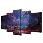 DIY алмазная живопись красивый фон с изображением листочков и пейзаж Алмазная вышивка 5d мозаичное бриллиантовое рукоделие вышивка крестиком 5 шт. A690