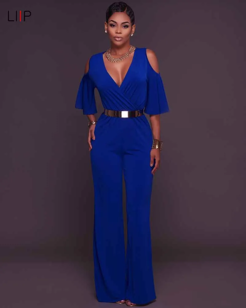 summer sexy bodycon jumpsuit boho harem jumpsuit rompers womens jumpsuits LIIP body women plus size 3186