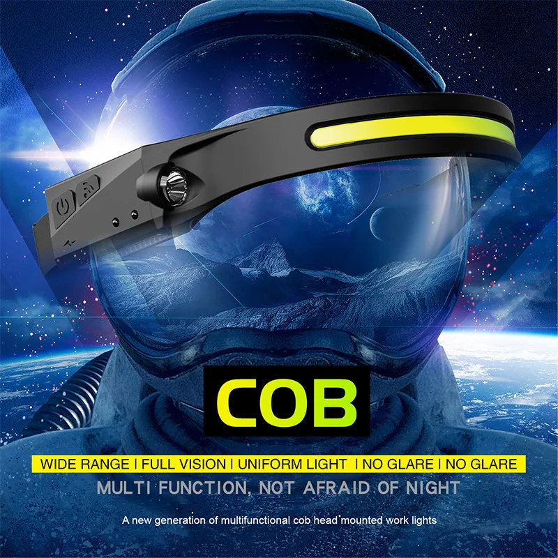 

Waving Sensor COB LED Headlight Waterproof Outdoor Cycling Light Sensor Scheinwerfer Mit Taschenlampe USB Aufladbare Kopf Lampe