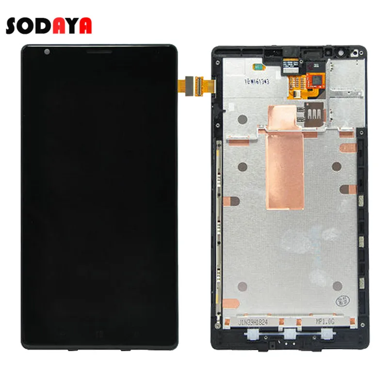 ЖК дисплей 6 0 дюйма для NOKIA Lumia 1520 с сенсорным экраном дигитайзер в сборе рамкой