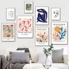 Абстрактные постеры Matisse с изображением девушки коралловых листьев солнца в скандинавском стиле настенная живопись на холсте настенные картины для декора гостиной