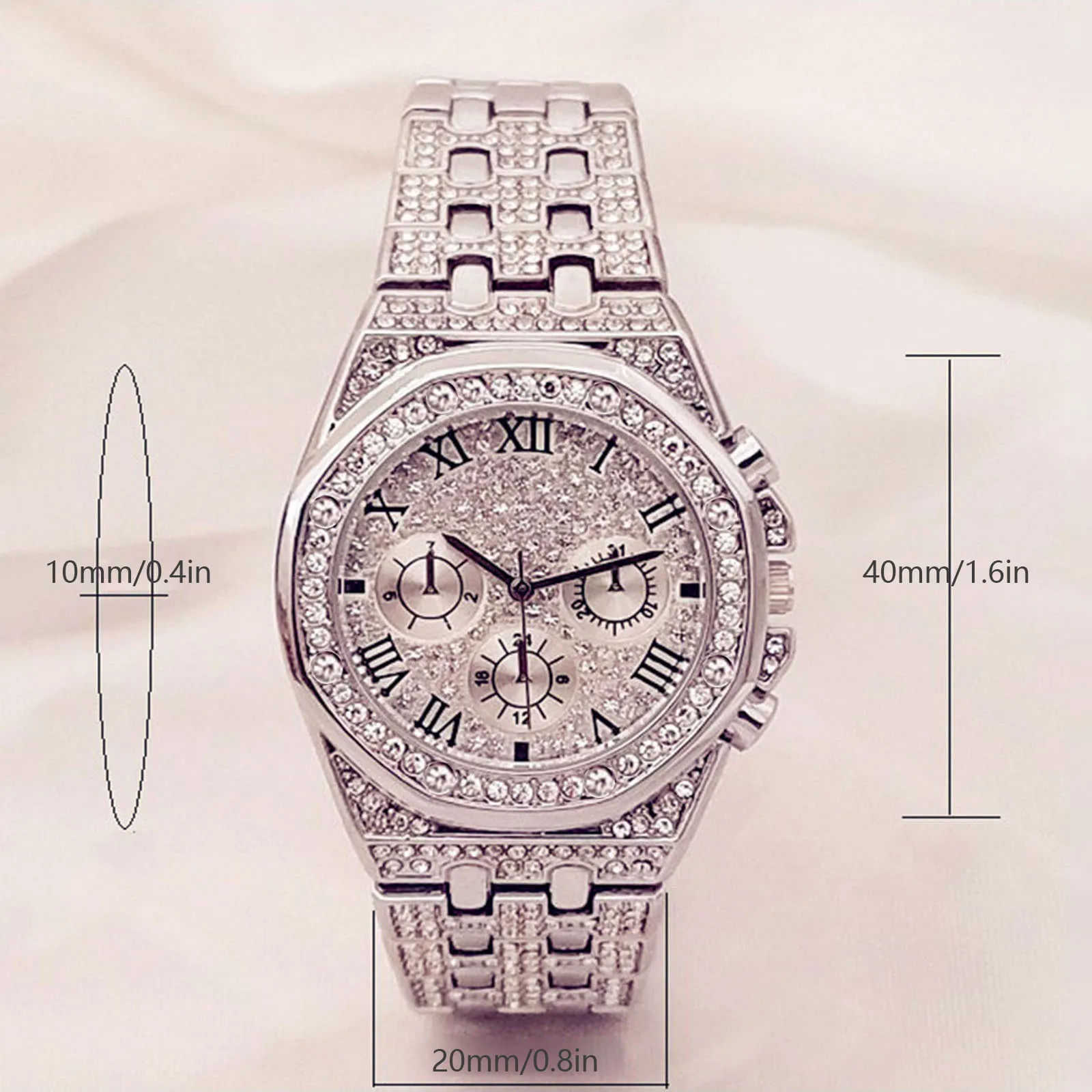 

Couple Watch Luxury Fashion Trend Diamond Steel Band Watch Band Quartz Watch Men and Women Same Style Couple Hot sale 50*
