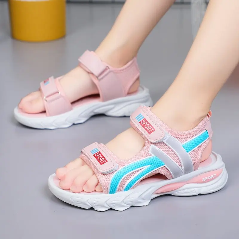 

Children's sandals boys soft bottom fashion summer 2021 new summer youth students non-slip big kids sandals wholesale