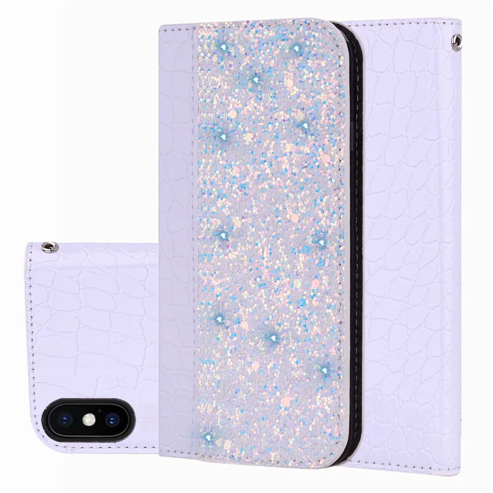 Роскошный блеск Книга чехол для телефона для iPhone 11 Pro X XS MAX 6 6S 7 8 плюс 5 5S чехол с откидной крышкой для телефона с 1 карты чехол со слотом на магните и без застежки