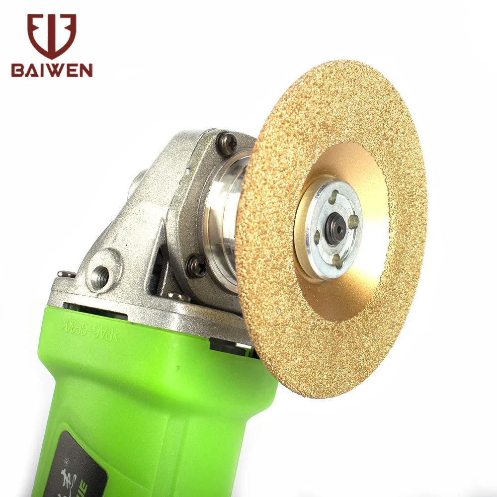 

100mm Brazing Diamond Cutting Grinding Disc For Angle Grinder Cut All Stone And Construction Material Hole 16mm(5/8'')
