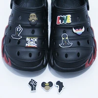 shoe buckles black lives matter shoe charms black girl magic slipper accessories decoration croc jibz kids party x mas gifts