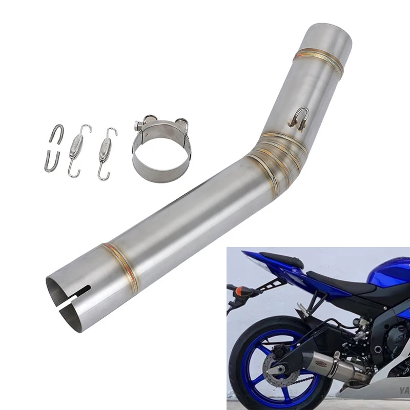 

Motorcycle Exhaust Muffler Middle Pipe Link Escape Enhanced Air Pressure Slip-on for Yamaha YZFR6 YZF R6 YZF-R6 1998 - 2017 2004