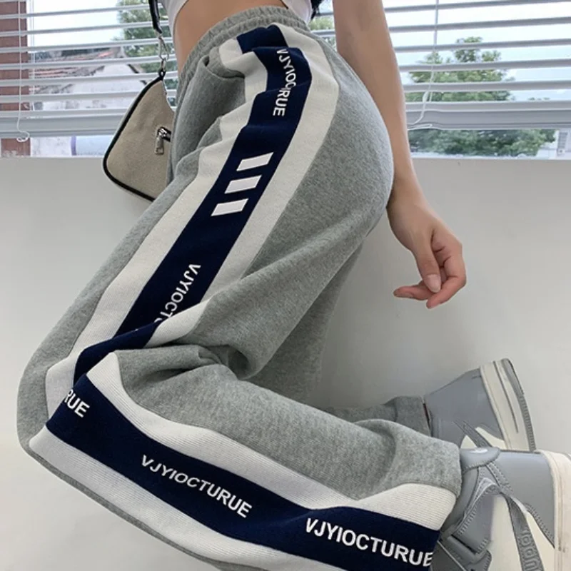 

Осень 2021, женские спортивные брюки, повседневные мешковатые брюки, широкие брюки, свободные Джоггеры в стиле оверсайз, уличная одежда, свобо...