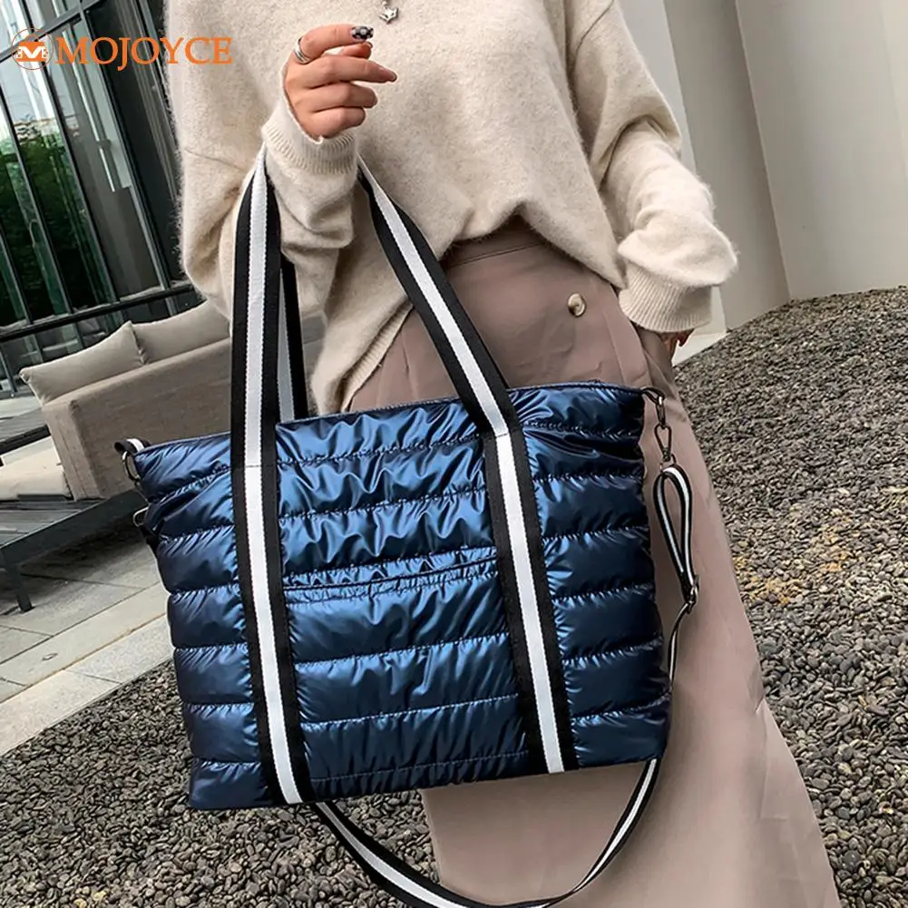

2021 New Space Padded Nylon Messenger Bag Winter Trend Women Luxury Brand Designer Handbag Female Shopping Tote Shoulder Bags