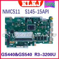 klkj gs440gs540 nmc511 laptop motherboard for lenovo ideapad s145 15api original mainboard 4gb ram ryzen 3 3200u r3 3200u