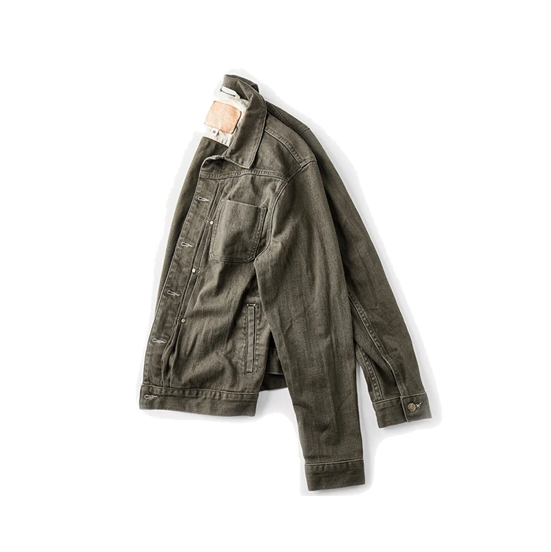 Мужская приталенная куртка в стиле ретро Весенняя винтажная милитари жесткая