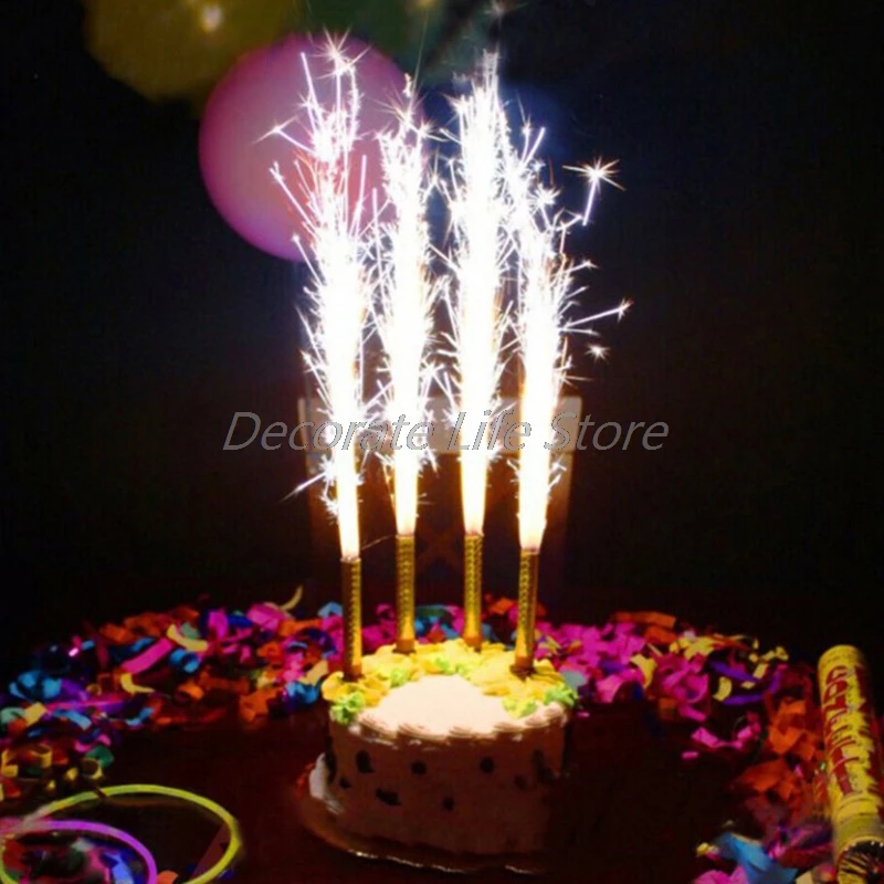 

6 Pcs/Bag Multicolor Birthday Cake Candles Bar Festival Party Firework Candle
