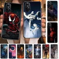 venom black panther marc spector clear phone case for huawei honor 20 10 9 8a 7 5t x pro lite 5g black etui coque hoesjes comi