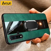 Leather Ring Holder Phone Case For Huawei P20 P30 Lite Pro Honor 10i Lite Pro 20S Smart 2019 Cover Case