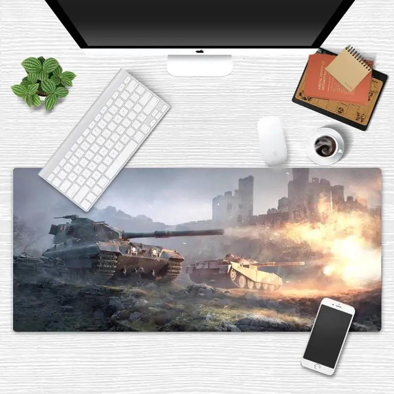 

world of tanks Large Mouse pad PC Computer mat Desk Table Protect Game Office Work Mouse Mat pad 2 3 mm Non-slip Laptop Cushion