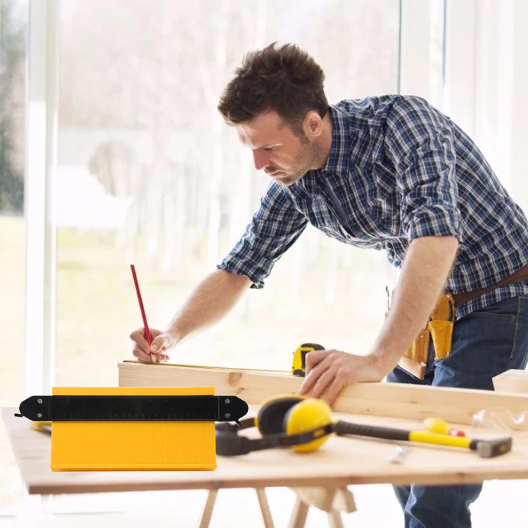 

Contour Tool Plastic Lock Contour Gauge Profiler Shaping Wood Measure Radian Ruler Wood Marking Tool Irregular Woodworking Tool