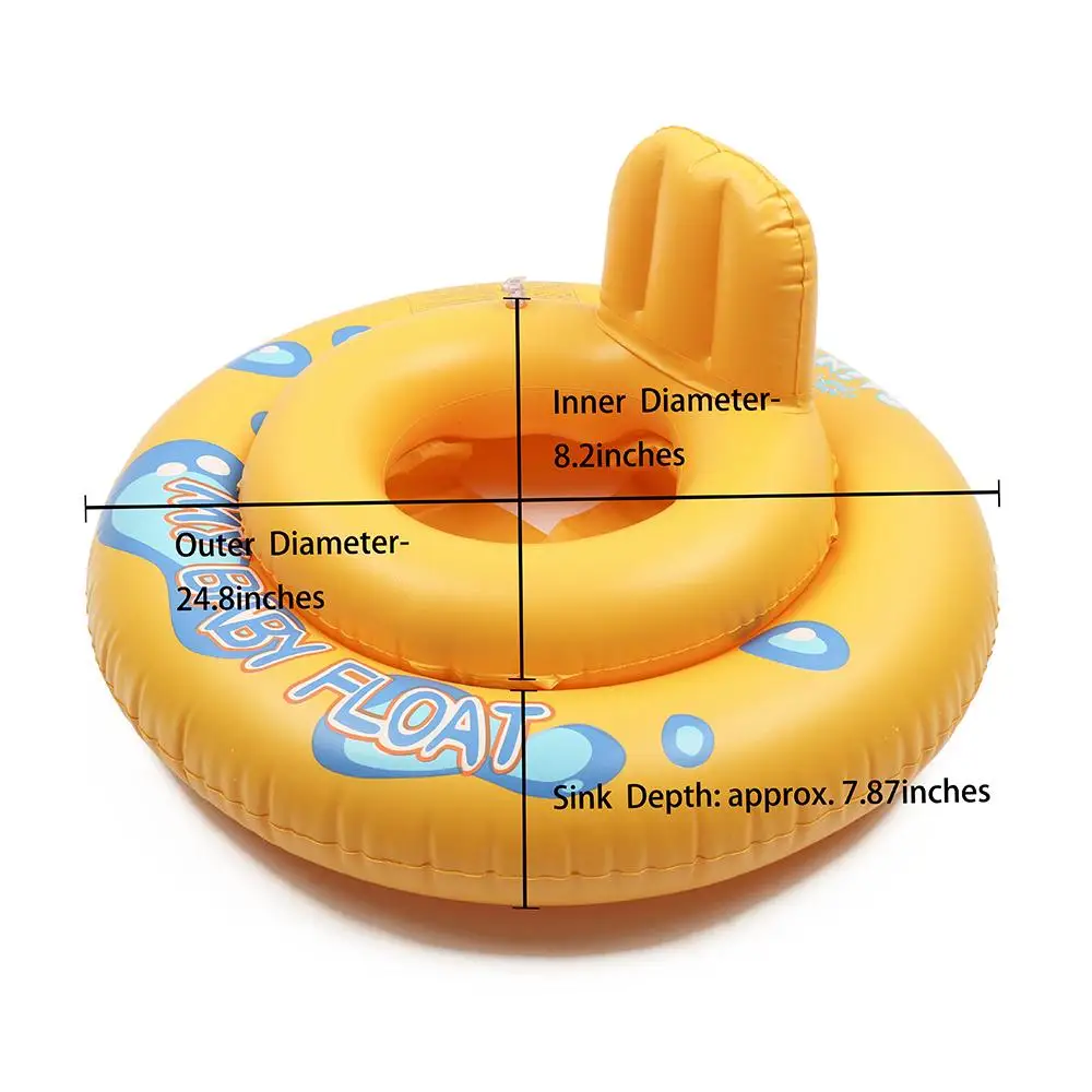 

1 Piece Round Summer kids baby Float Swim pool 2 circles Hollow Swim Seat Ring Cartoon Float Swimming pool