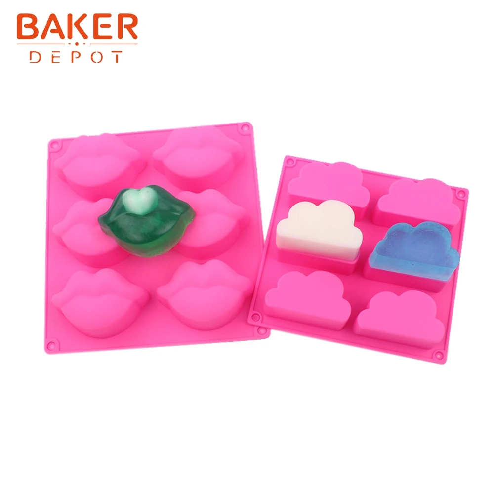 Силиконовая форма COOKNBAKE cloud для пудинга в форме губ мыла кондитерских изделий
