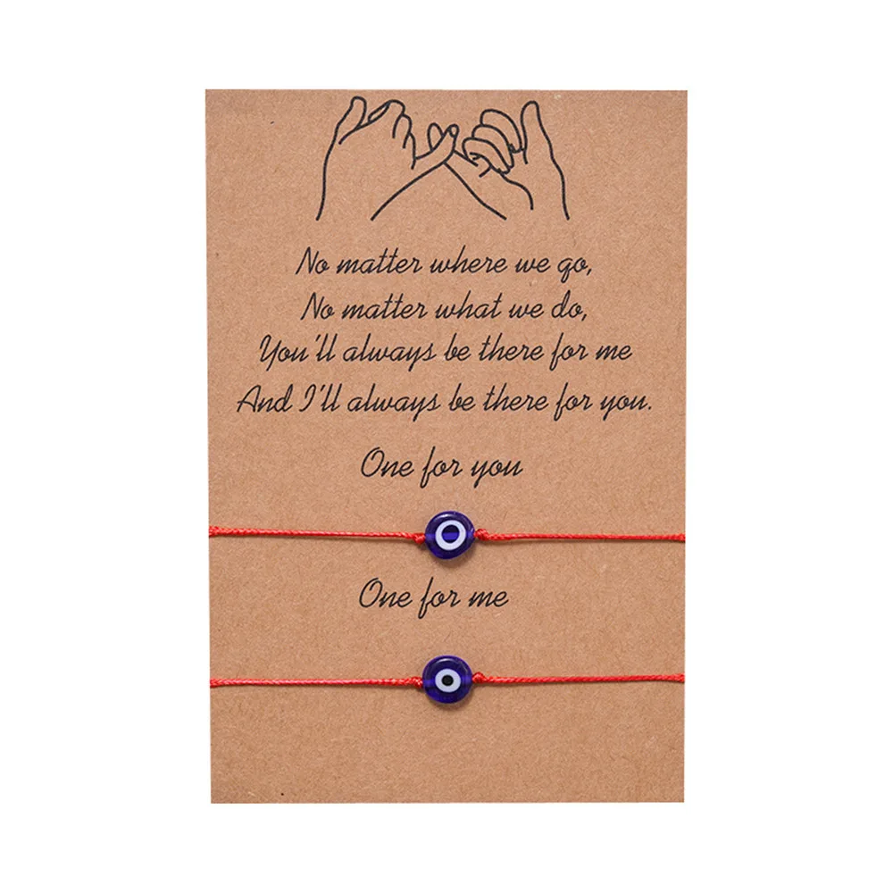 2 шт./лот турецкие браслеты на удачу от сглаза для женщин синий черный красный