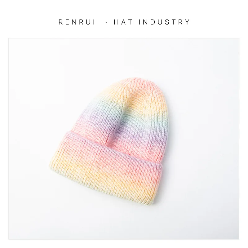 

Women knitted Winter Hat female Warm Rabbit fur beanie Girls Solid Bonnet women Skullies beanies Soft Hats wool beanies